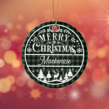 Rustic God jul Grönt & Black Play Anpassningsbar