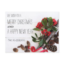 RUSTIC GOD JUL | HELGDAG PHOTO POSTCARD