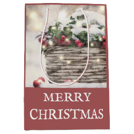 Rustic God jul Holly Berry Basket