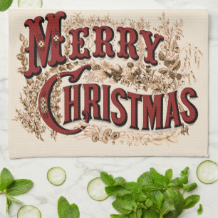 Rustic God jul Kökshandduk
