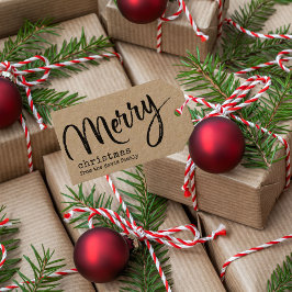 Rustic God jul Presentetikett