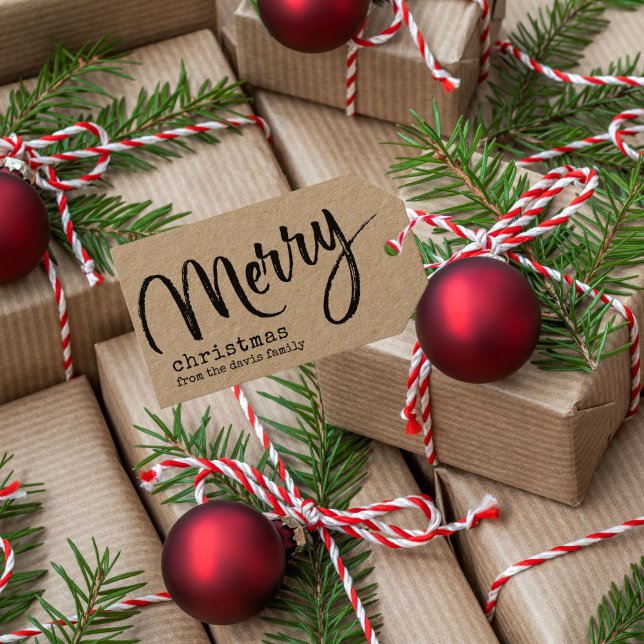 Rustic God jul Presentetikett (Skapare uppladdad)