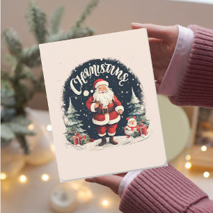 Rustic God jul & Santa Cause Julkort