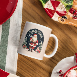 Rustic God jul & Santa Cause Kaffemugg
