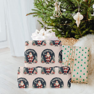 Rustic God jul & Santa Cause Presentpapper