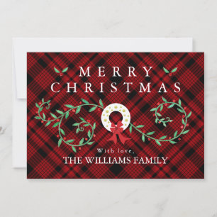Rustic God jul WANAN Red Pput Family Julkort