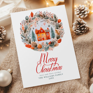 Rustic God jul WANDERSÖKNING Hem Julkort
