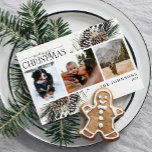 Rustic God jul Winter Pinecone Botanical Julkort<br><div class="desc">Vi presenterar vårt botaniska fotoportet Rustic God jul Winter Pinecone Calligraphy Helgdag Card! Det här vackra kortet innehåller tre av dina favoritfoton, perfekt arrangerat med ett trendig, löst arrangemang om botaniskt inslag som gräs-koner och bär. Den handskrivna kalligrafin tillför en aning charm och elegans. skapar det här perfekten för att...</div>