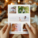 Rustic Gold Foil-julfamiljen Foto Collage Vykort<br><div class="desc">Det här enkla och elegant fotkortet för guld-folie i familjen God jul har ett ställe som gör att du kan lägga till namn, ett meddelande på framsidan och baksidan i vacker typografi, samt utrymme för att lägga till ett eget fotomontage (med plats för fem foton). Kortets baksida har en guld...</div>