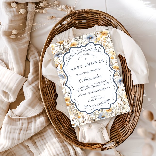 Rustic Golden Field Baby Shower Inbjudningar (Skapare uppladdad)
