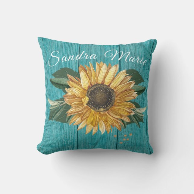 Rustic Golden Gult Solrosellylle | NAMN Kudde (Framsida)