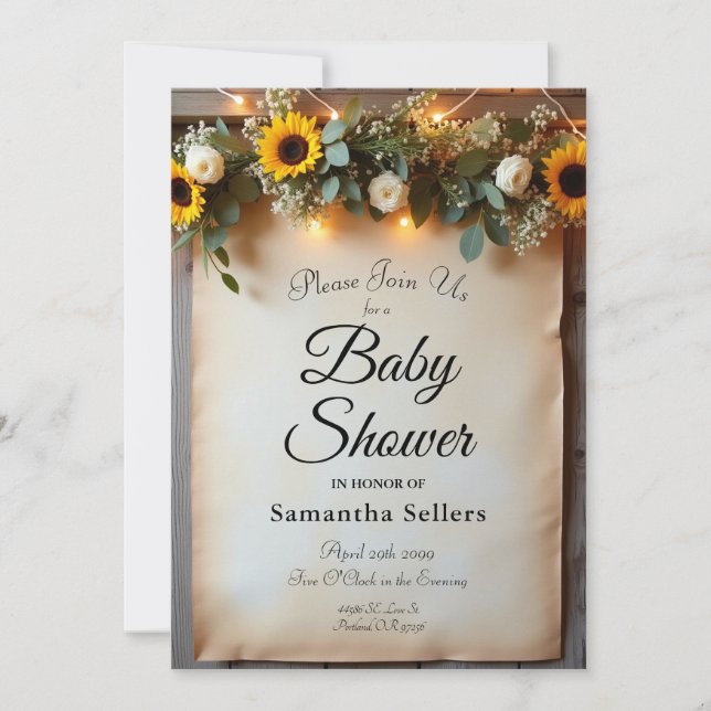 Rustic Golden Hour Gatherings Inbjudningar (Framsida)