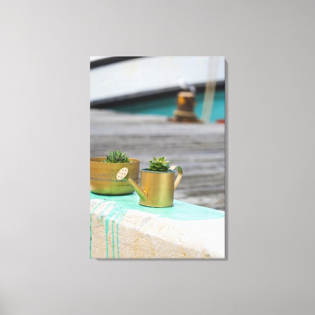 Rustic Golden Pots Turcos Running Paint Canvastryck (Framsida)