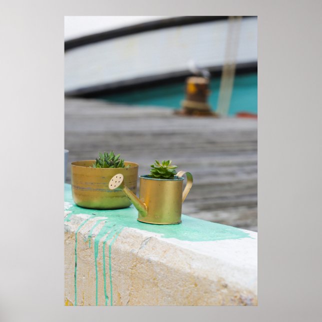 Rustic Golden Pots Turcos Running Paint Poster (Framsidan)