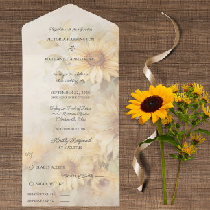 Rustic Golden Sunblommor