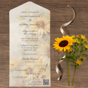 Rustic Golden Sunrows QR-kod