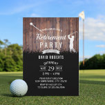 Rustic Golf Sport Pension Party Inbjudningar<br><div class="desc">Inbjudan till Rustic Golf Theme Pension.</div>