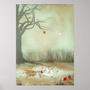 Rustic Goth Art Shakespeare Ophelia Poster