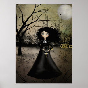 Rustic Goth Steampunk Alchemy Art Poster