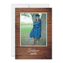 Rustic Graduation Announcement with photo