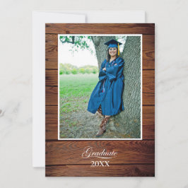 Rustic Graduation Party Invitation string lights Inbjudningar