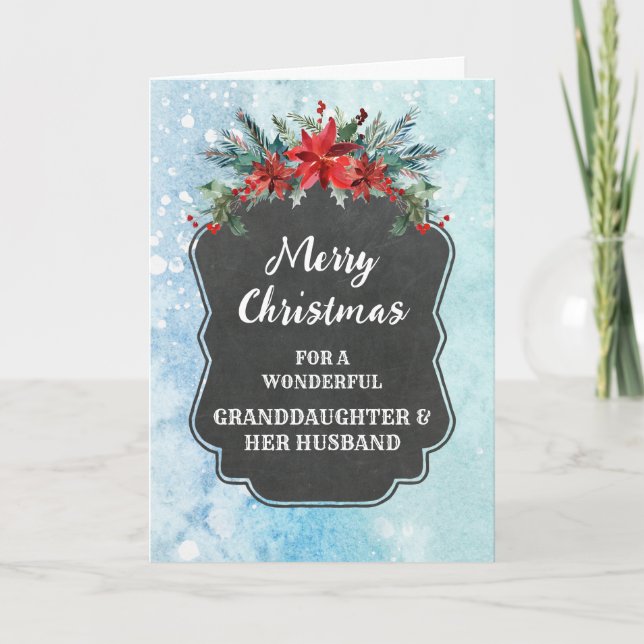 Rustic Granddotter och Hennes Make God jul Kort (Framsida)