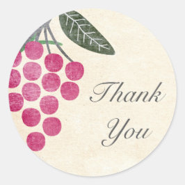 Rustic Grapes Tack Stickers Runt Klistermärke