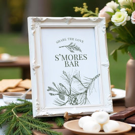 Rustic Gräs Bröllop S mres Pub Sign Poster