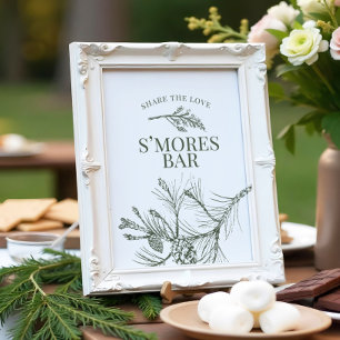 Rustic Gräs Bröllop S mres Pub Sign Poster