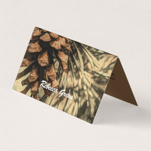Rustic Gräs Cone-design Visitkort