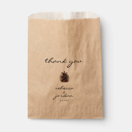Rustic Gräs Cone Tack Gift Bags