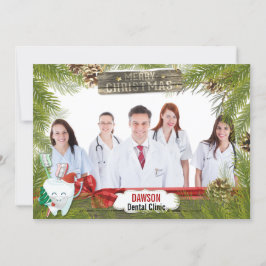 Rustic Gräs Dentist Photo Business Hälsning Julkort