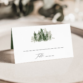 Rustic Gräs Forest Bröllop Place Card Placeringskort