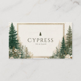 Rustic Gräs Forest Winter Woodland Visitkort