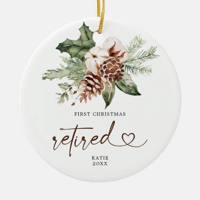 Rustic Gräs Första jultomten: Ornament Gift (Framsidan)