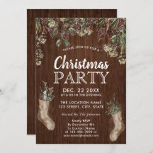 Rustic Gräs Greenery Watercolor jul Party