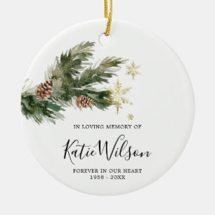 Rustic Gräs Löv i Loving Memory Ornament