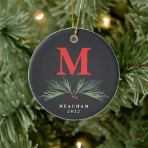 Rustic Gräs Monogram Fotojul