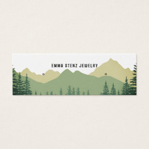 Rustic Gräs Mountain ・ Earring Ringar Studs Visnin Litet Visitkort