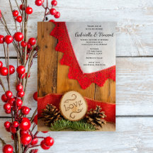 Rustic Gräs och Red Snöre Winter Wedding