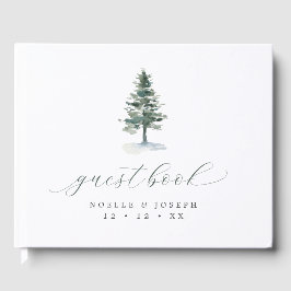 Rustic Gräs Träd Calligraphy Bröllop Gästböcker