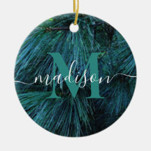 Rustic gräs träd conifer evergreen monogram