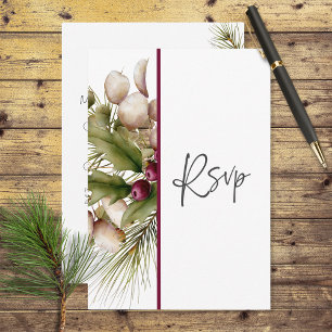 Rustic Gräs Winter Bouquet Bröllop OSA Kort