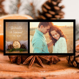 Rustic Gräs Woodland Bröllop spara datum Spara Datumet