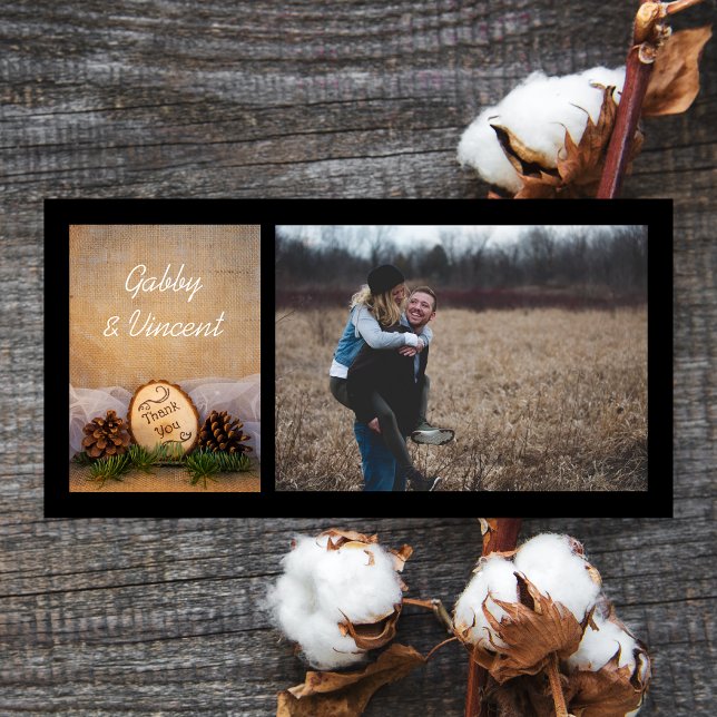 Rustic Gräs Woodland Bröllop Tack Kort (Skapare uppladdad)