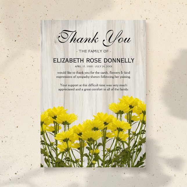 Rustic Gratitude Sympathy Tack Kort (Skapare uppladdad)