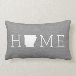 Rustic Grått Arkansas Home State Dekorativ kudde