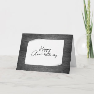 Rustic Grått Barnwood Birthday Kort