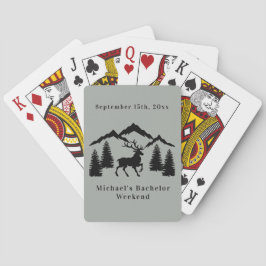 Rustic Grått Buck Hunting Bachelor Helg Casinokort