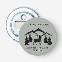 Rustic Grått Buck Hunting Bachelor Helg Flasköppnare